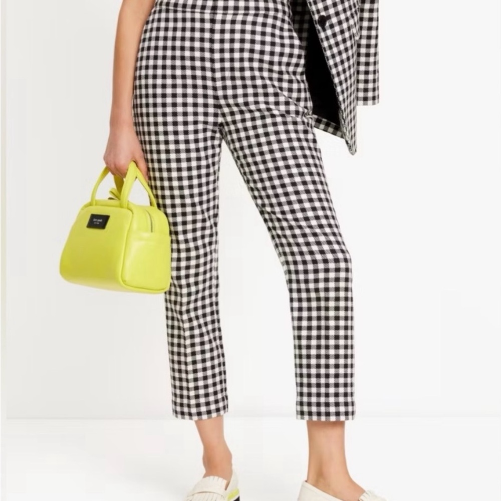 kate spade Black and White Gingham Pants